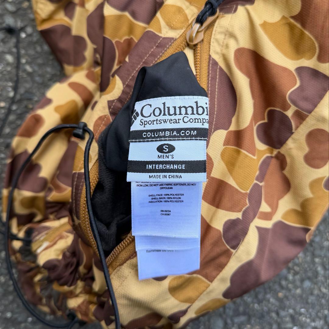 90's コロンビア リバーシブル プリマロフト ジャケット カモ 迷彩 テック