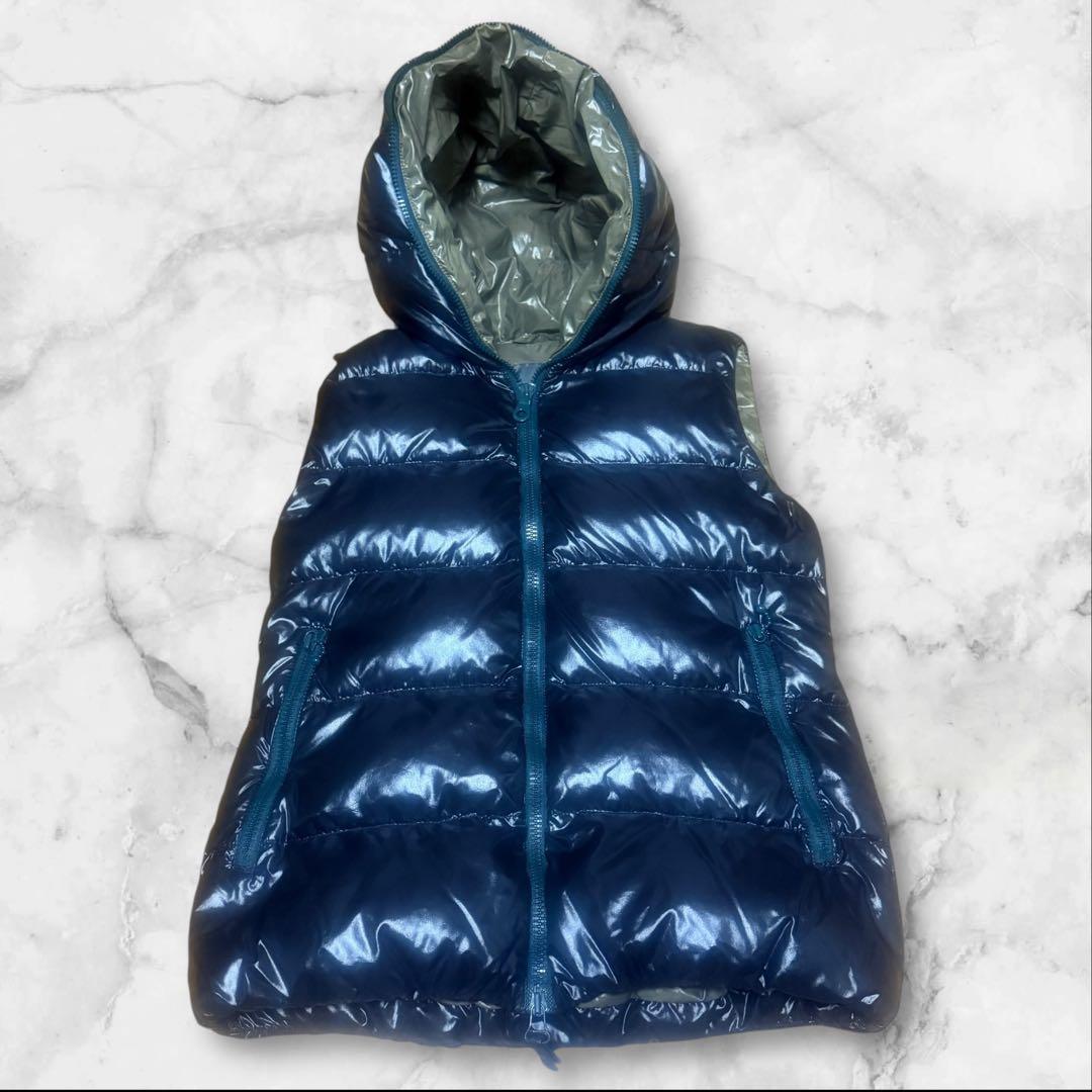 DUVETICA デュベティカ FEBEダウンベスト フード40 光沢 黒 美品