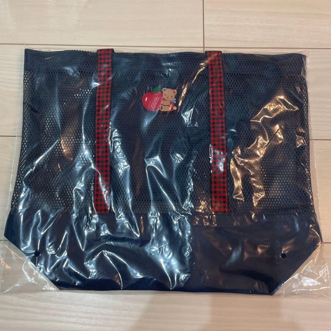 新品ファミリア　ノベルティ　ネイビー メッシュ トートバッグ