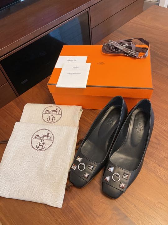 美品 エルメス　コリエドシアン　パンプス　モカシンパリ　ローファー　ロワイヤル