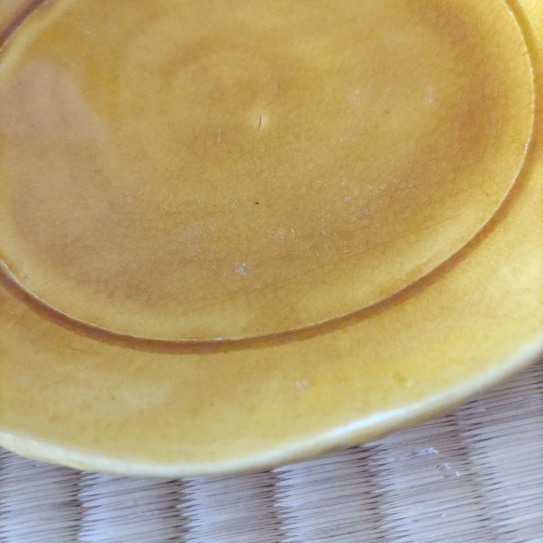 黄交趾　土器皿　 6枚セット
