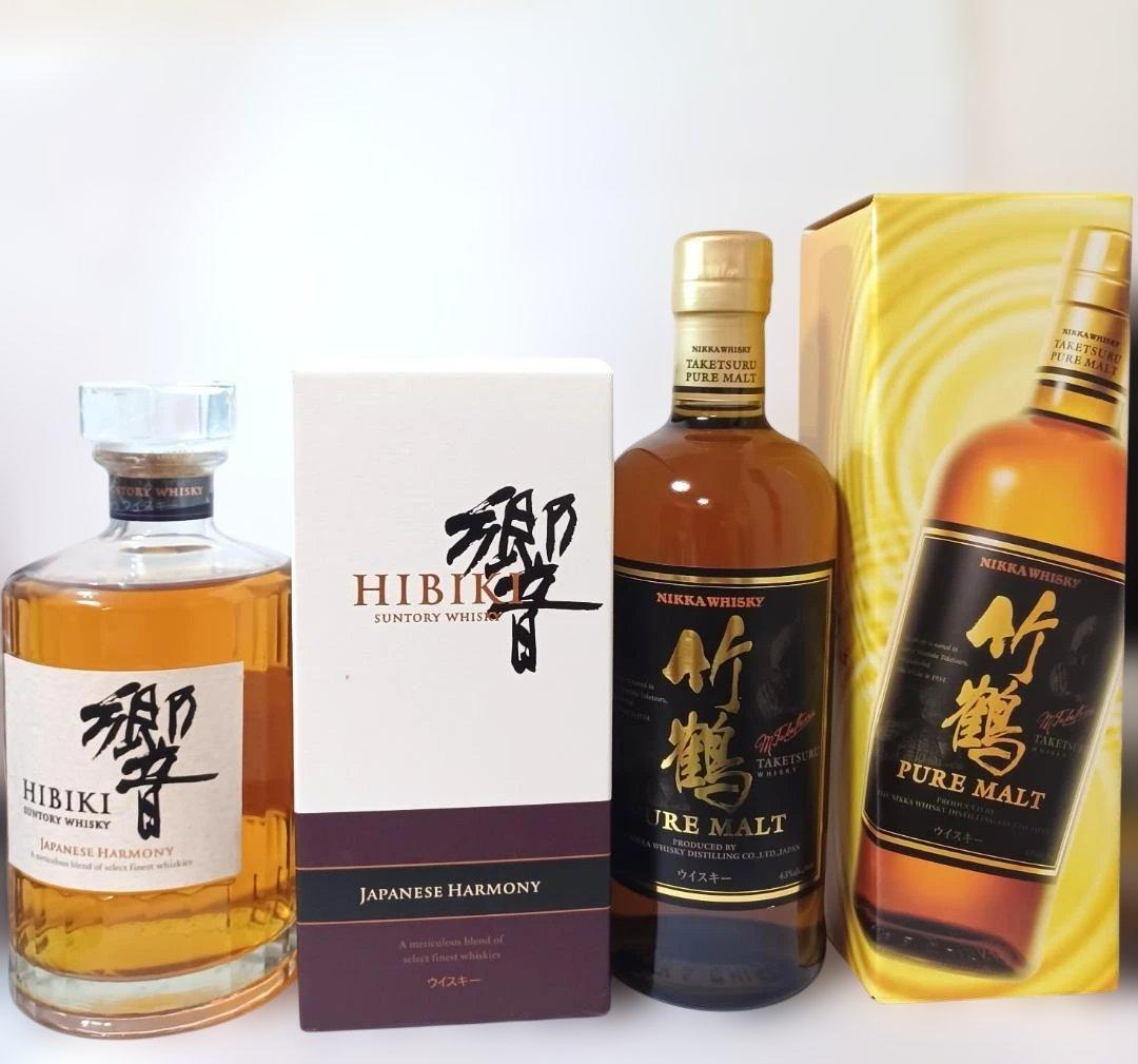 【未開封品】ニッカ竹鶴700mlとサントリー響700ml 　2本セット　箱付き