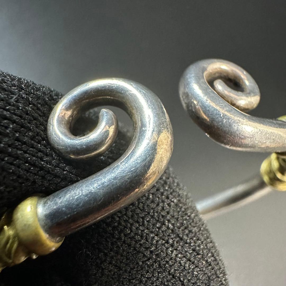 孫悟空デザイン シルバー ハンドメイド スパイラルシルバーブレスレット(0015