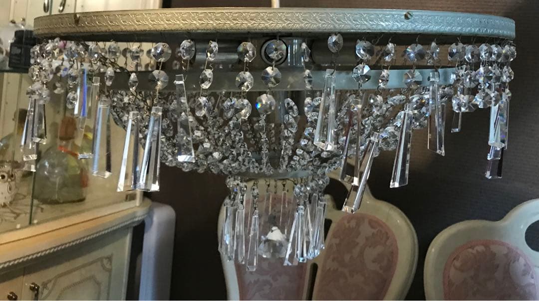 チェコ製　シャンデリア　天井直付　電球　9灯