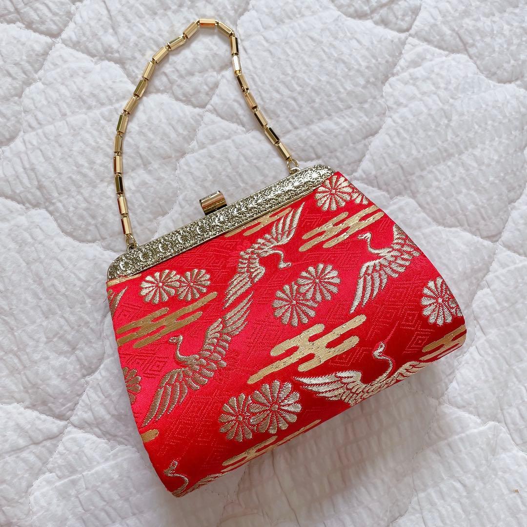 七五三　着物セット 7歳　赤×緑　レトロ