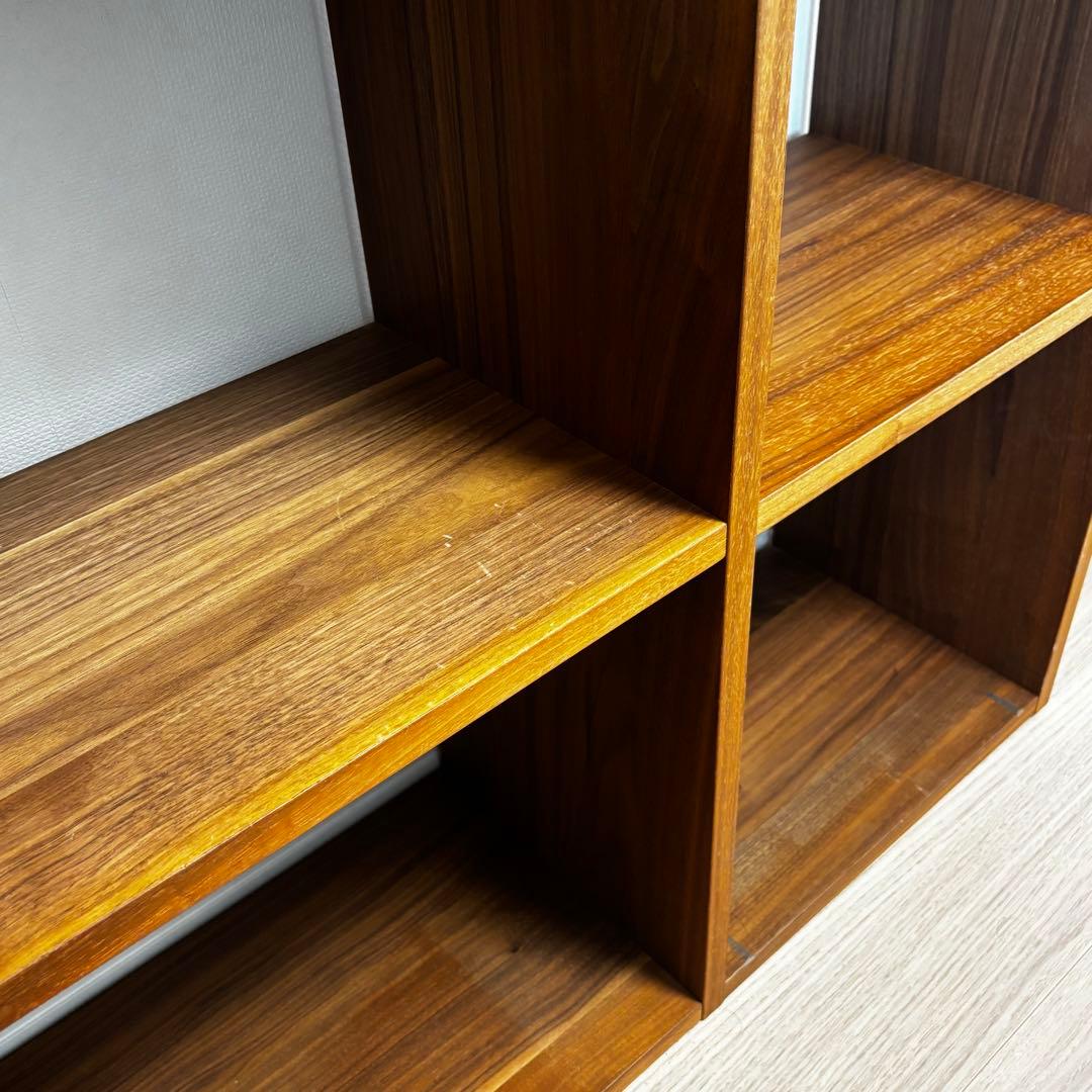 無印良品　スタッキングシェルフ、スタッキングチェスト　ウォールナット材　5段3列