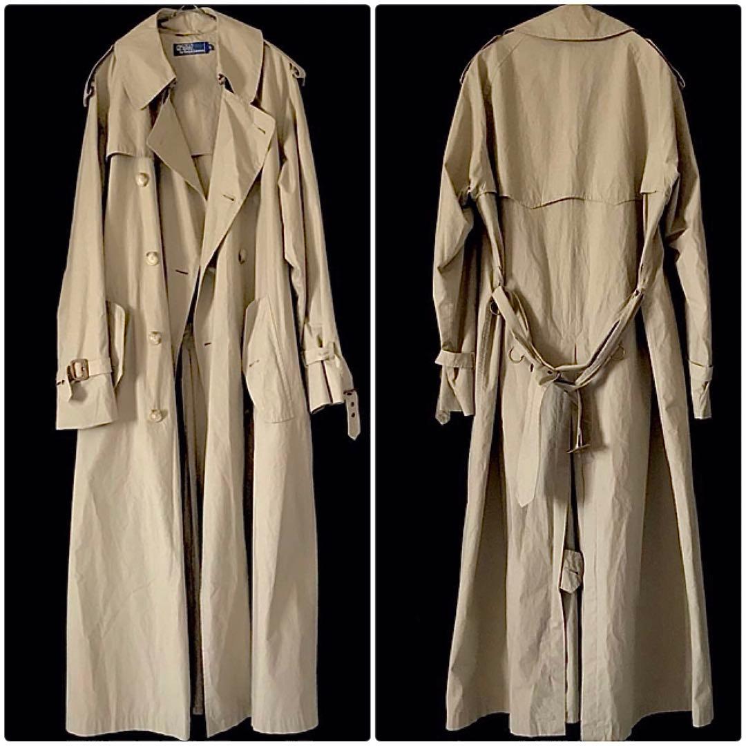 【ミント】90s ラルフローレン \"一枚袖タイプライタークロストレンチ 西口修平