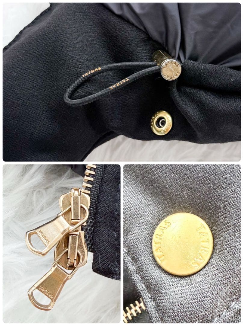 TATRAS ファー付きダウンベスト LUSERA 02 ブラック 定価11万