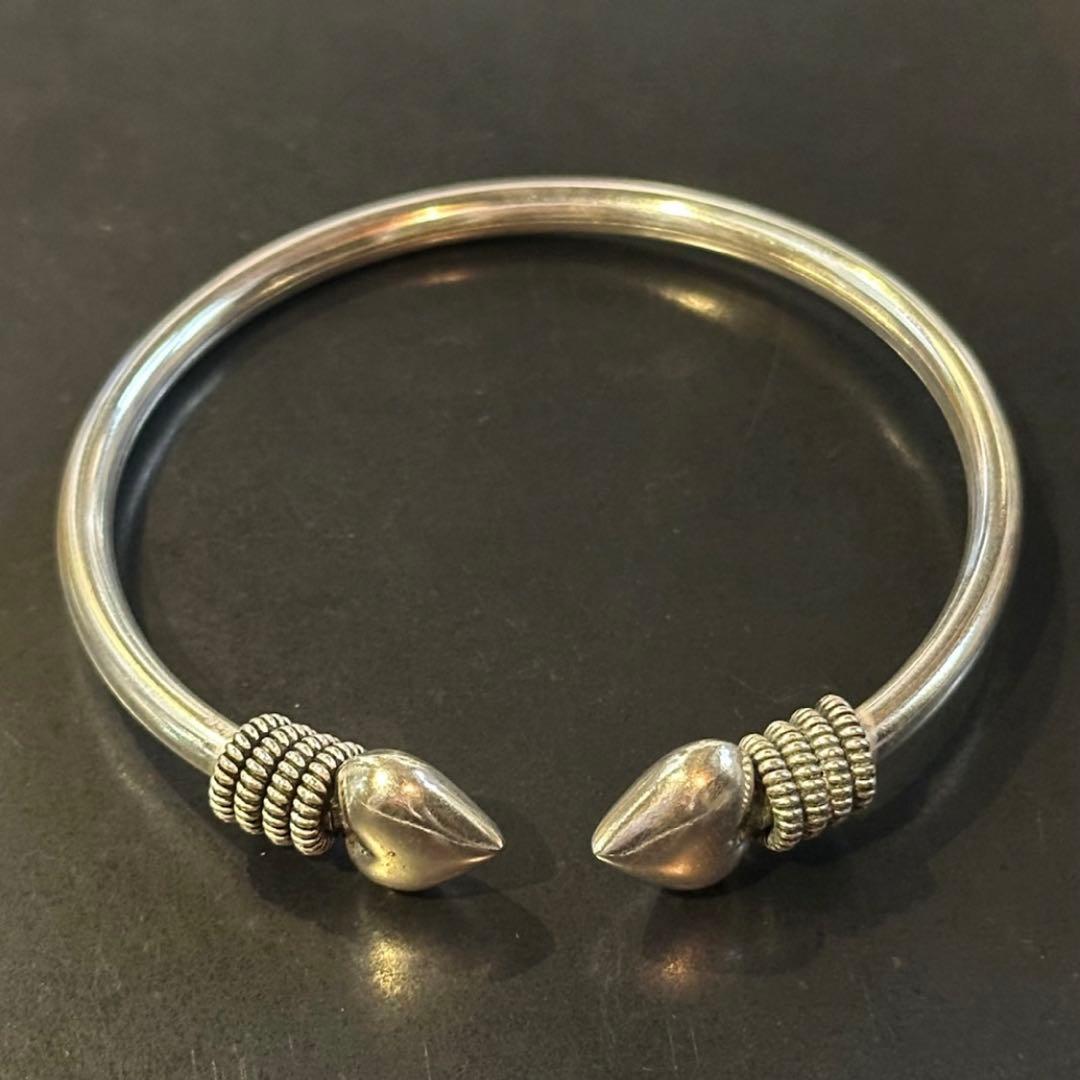 SILVER925 HEART DESIGN BANGLE/シルバー/バングル
