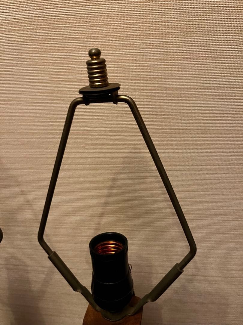 木彫　鶴　2つセット　テーブルライト　フロアライト　シェードなし　アンティーク