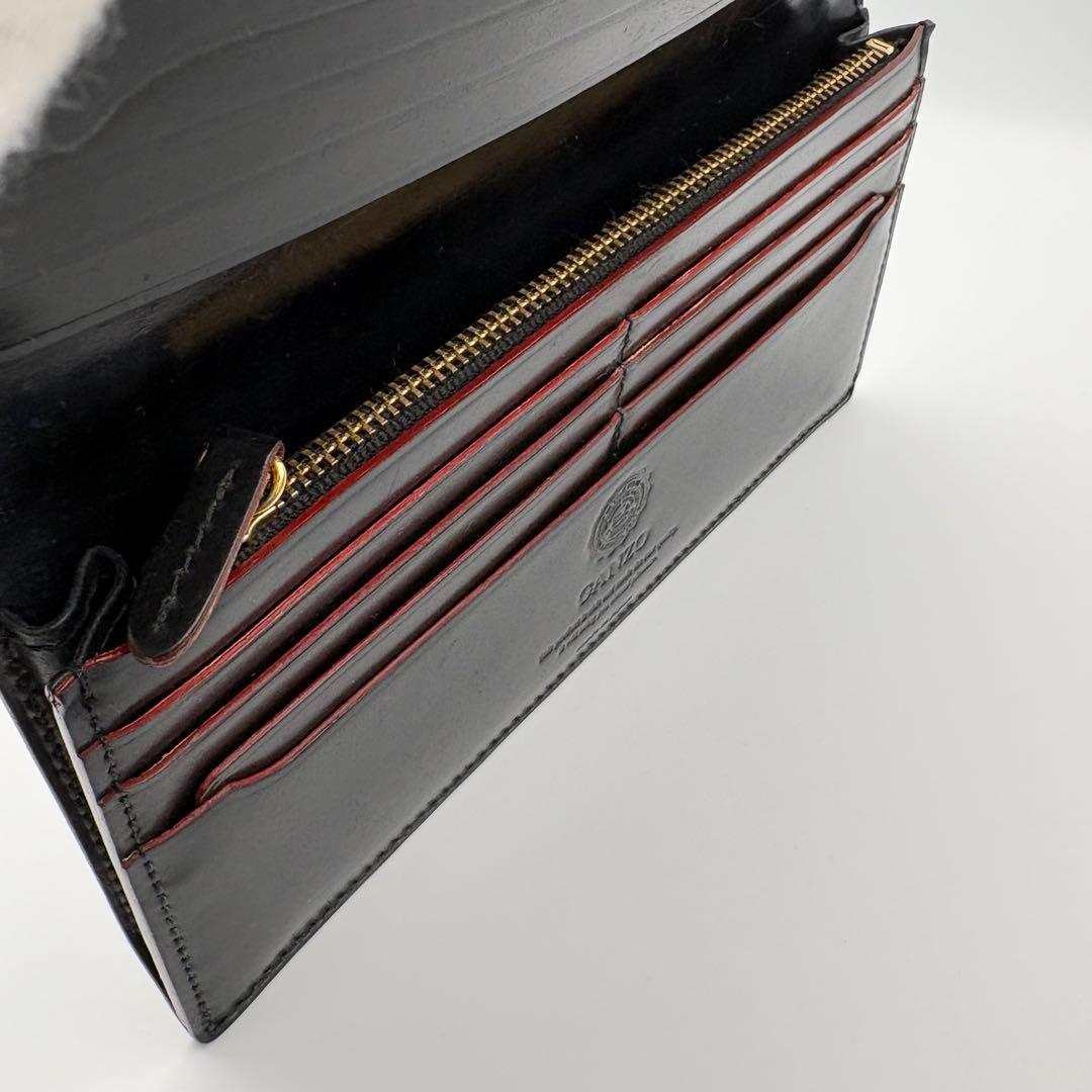 ganzo ガンゾ　シェルコードバン2 ファスナー小銭入れ　付　長財布 黒