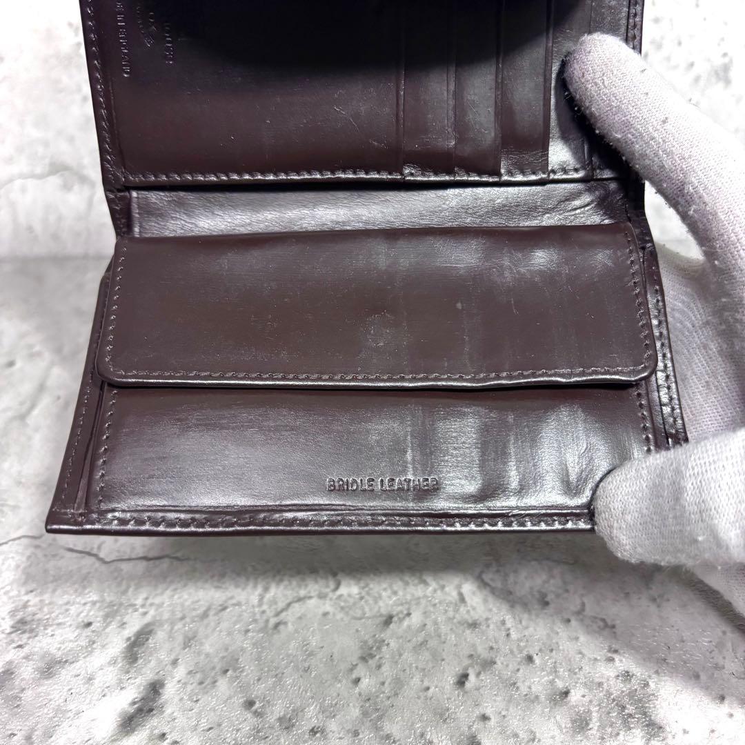 【よっこん！】ホワイトハウスコックス 3つ折り財布 ダークブラウン 茶