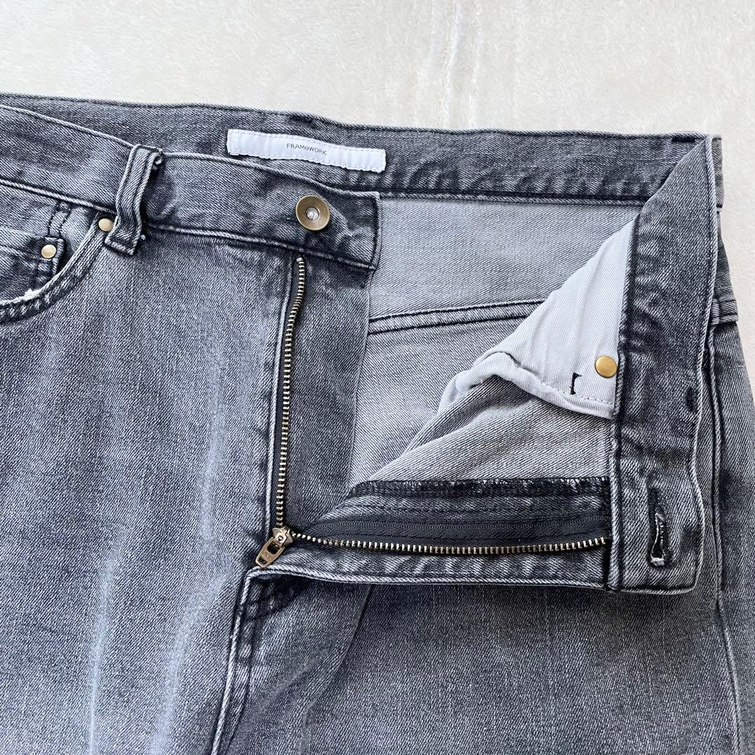 【人気完売品】フレームワーク　デニム　ストレート　ワイド　ハイライズ　近年モデル