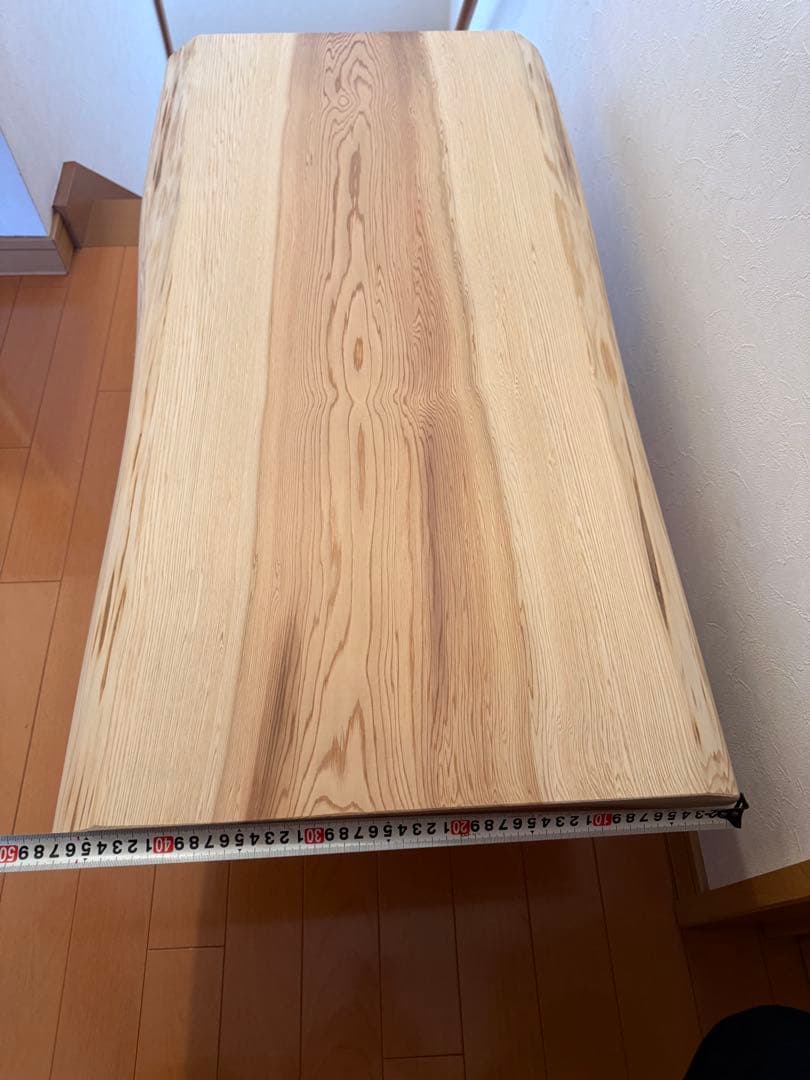 天然杉高級節なし中杢目テーブル　一枚板唯一無二‼️
