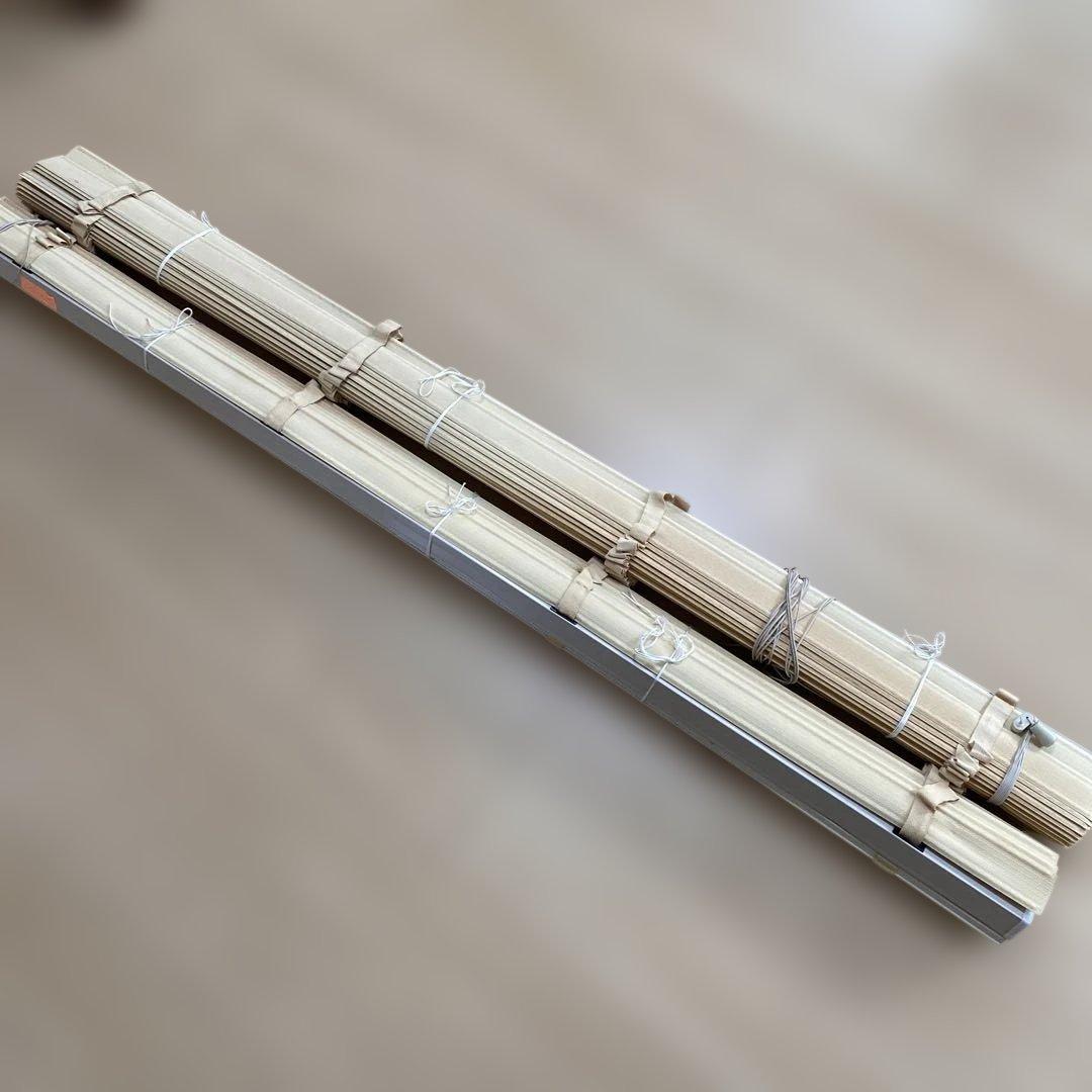 タチカワブラインド ソフトブラインド ライトブラウン、ベージュ立川×2台セット