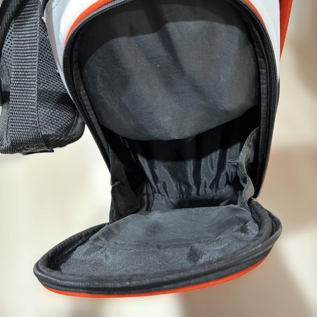 デサントゴルフ　スタンドキャディーバック　オレンジ/ホワイト　9型　47インチ