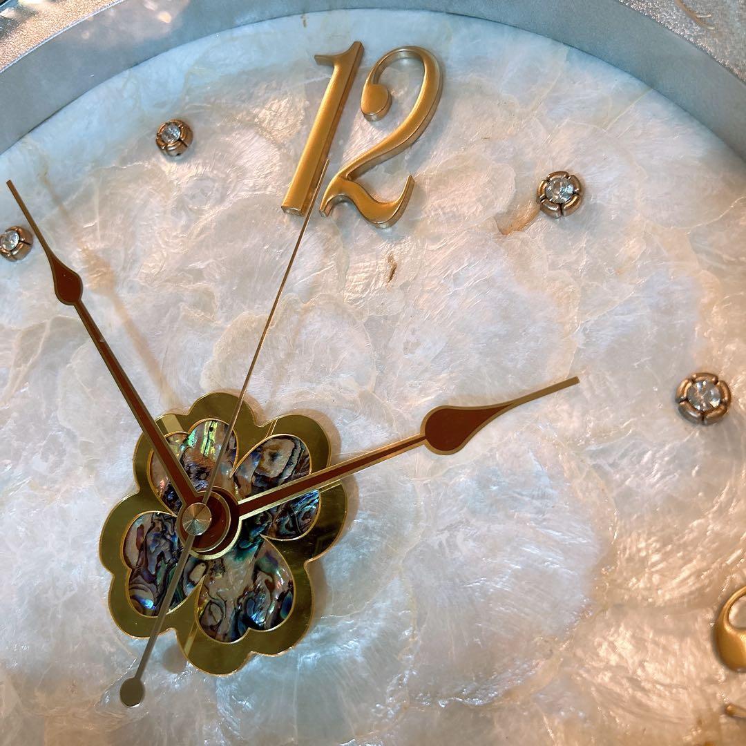 アンティーク雑貨 Victorian ウォールクロック カピスシェル 壁掛