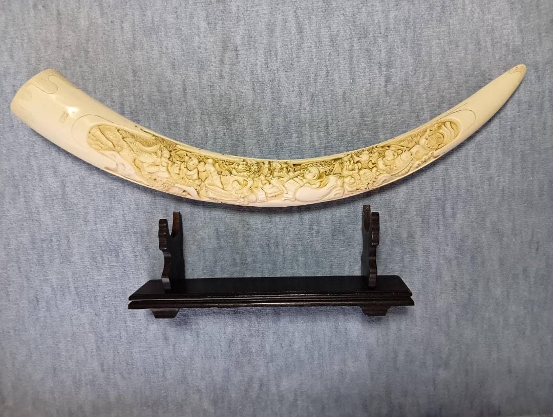 象牙風 一本物 置物　七福神 骨董品