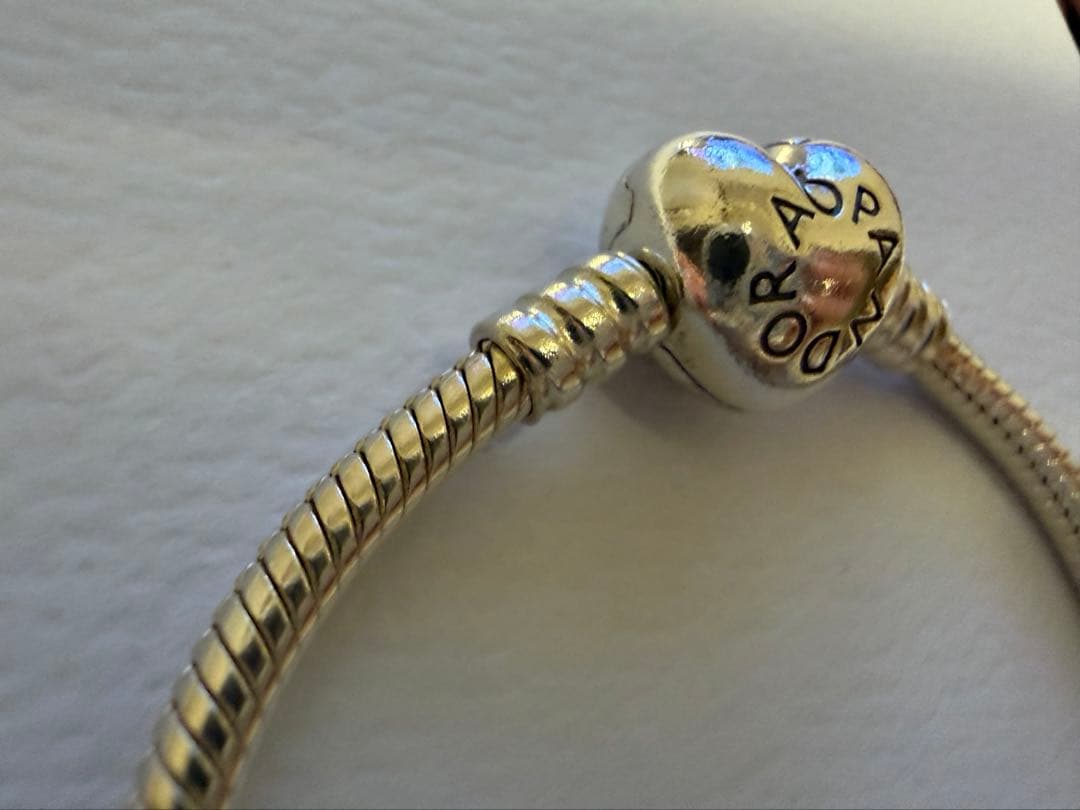 Pandora シルバー925 ハートチャームブレスレット