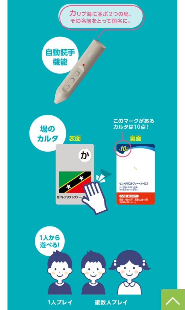 しゃべる国旗付き地球儀＆カルタ　タッチミー