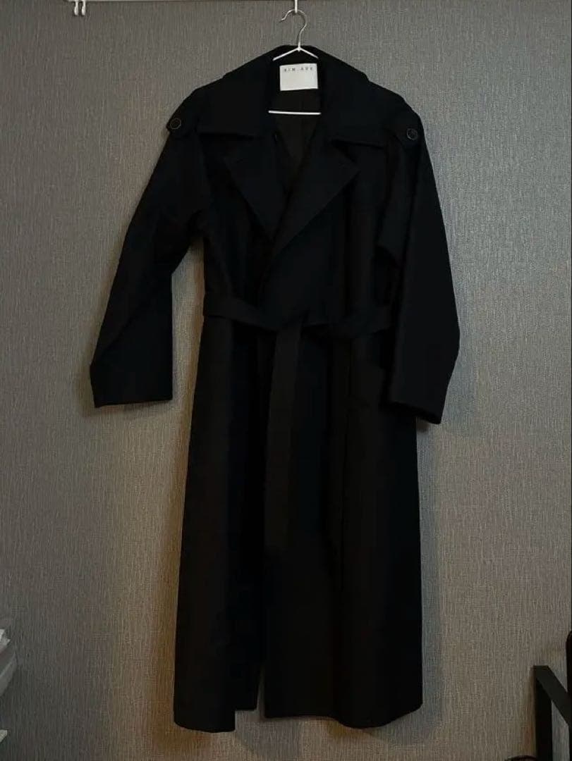 RIMARK 黒ネイビー　トレンチコート　Over size maxi coat