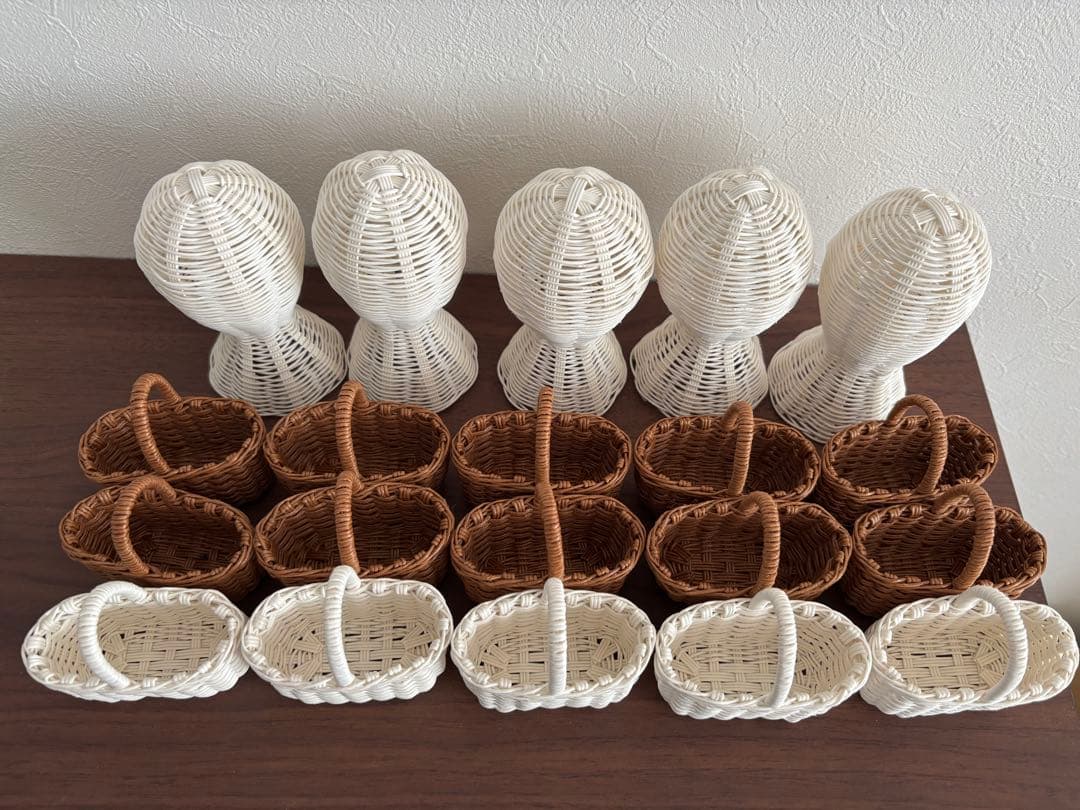 さくら様ご確認ページです。クラフトバンドミニバスケット、ミニ帽子スタンド