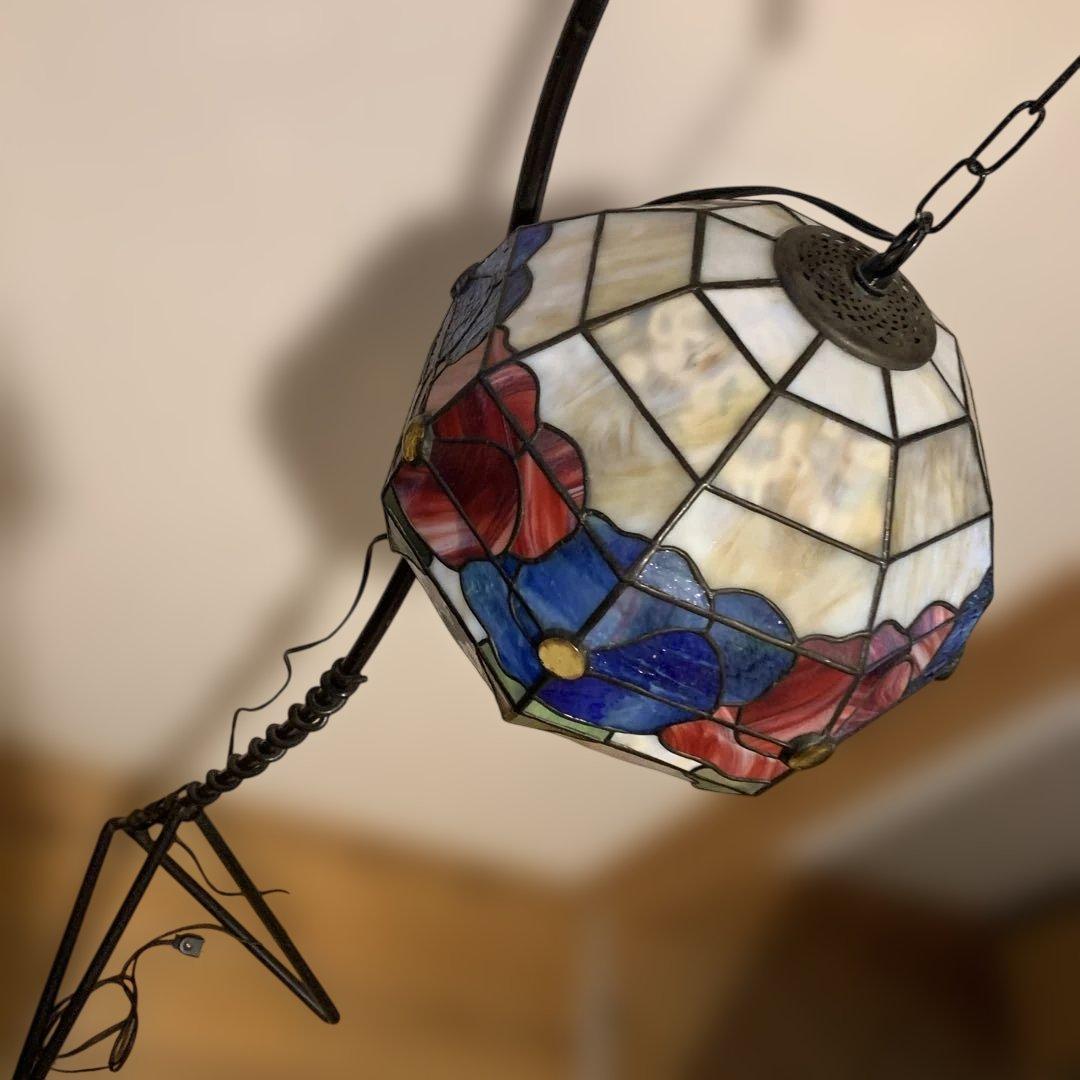 湯*3様 428)ステンドグラス フロアスタンドランプ　高さ168㎝