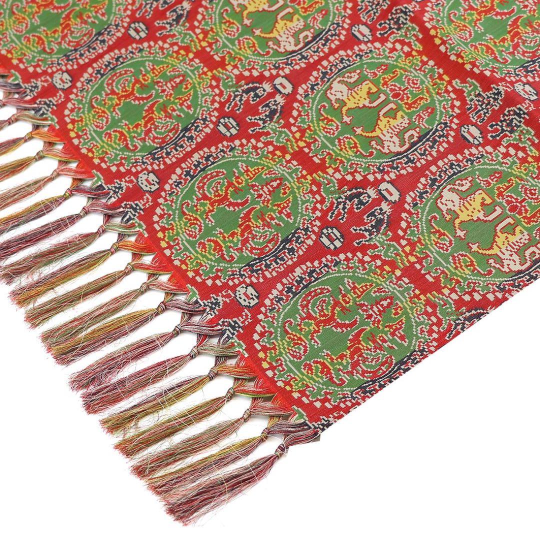 【新品未使用】龍村美術織物 円文白虎朱雀錦 テーブルセンター 4号 経錦