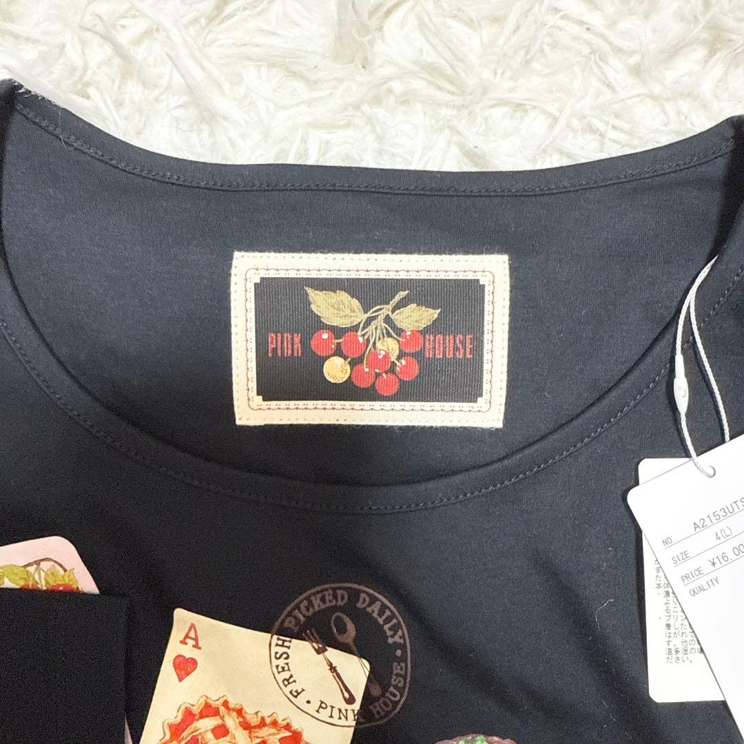 【新品タグ付き】PINK HOUSE ピンクハウス チェリープリントカットソー
