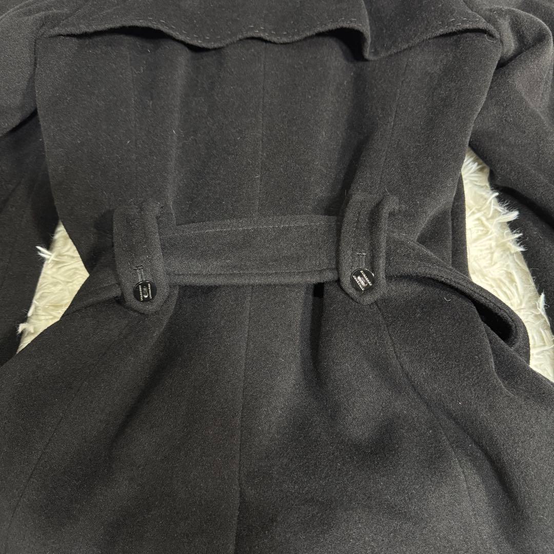 美品 バーバリーロンドン アンゴラ混 ノバチェック フレア トレンチコート