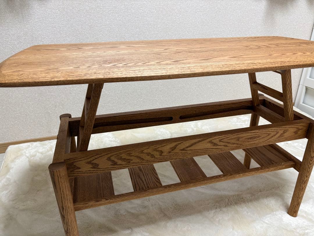 【新品未使用】MOMO NATURALモモナチュラル 昇降式テーブル