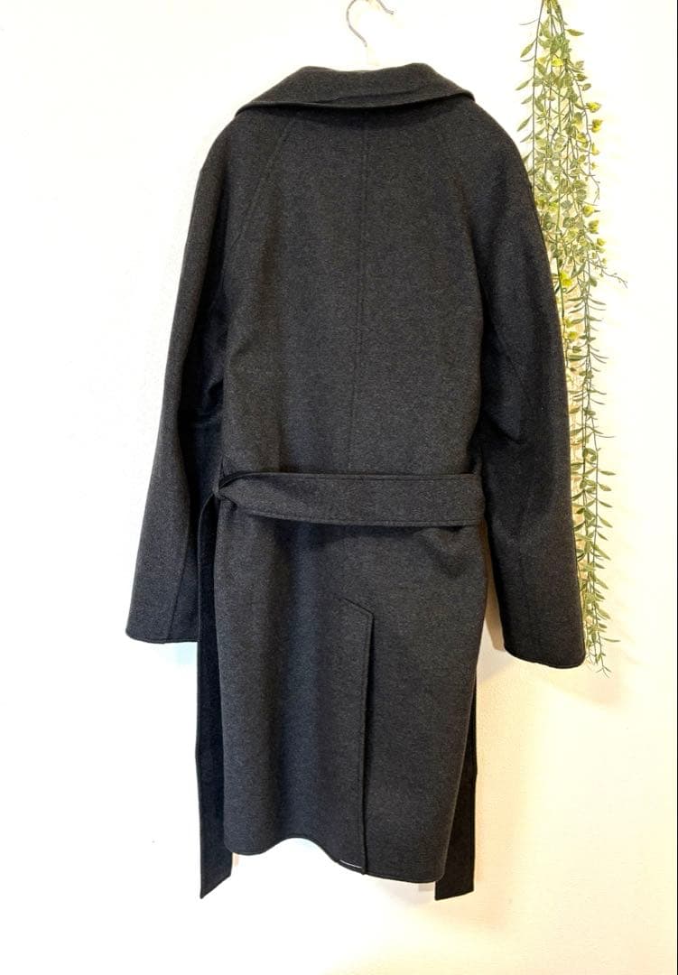 Theory　セオリー　しつけ糸あり　カシミヤ混　リバーシブルコート　ベルデット