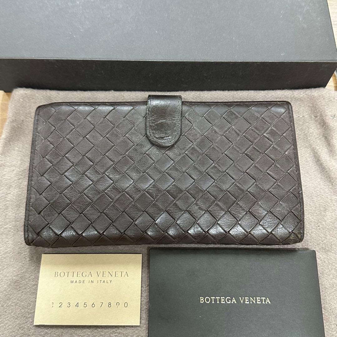 超良品‼️ ボッテガヴェネタ　財布　二つ折り　長財布　イントレチャート