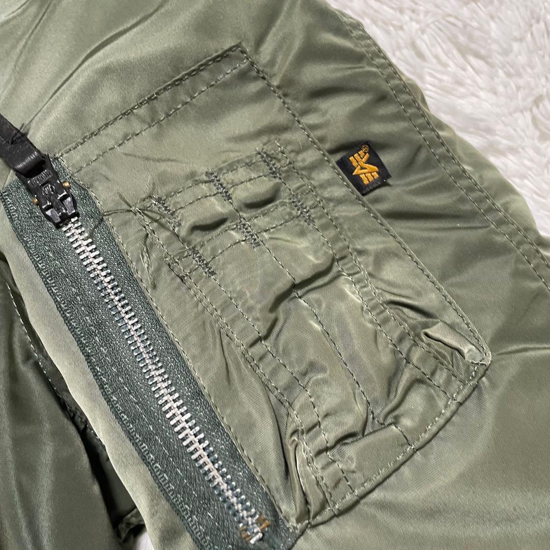 USA 90s ALPHA アルファ N-2B フライトジャケット L カーキ