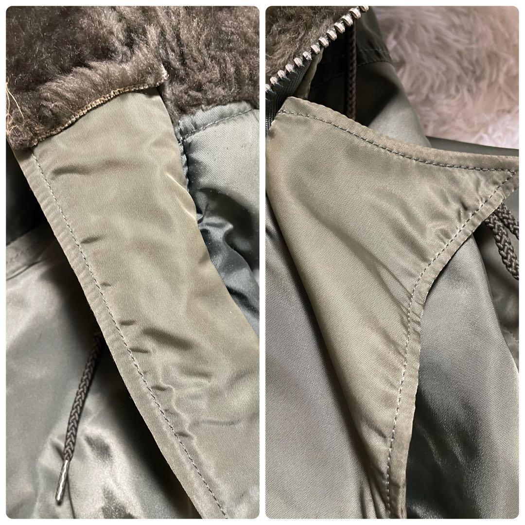 USA 90s ALPHA アルファ N-2B フライトジャケット L カーキ