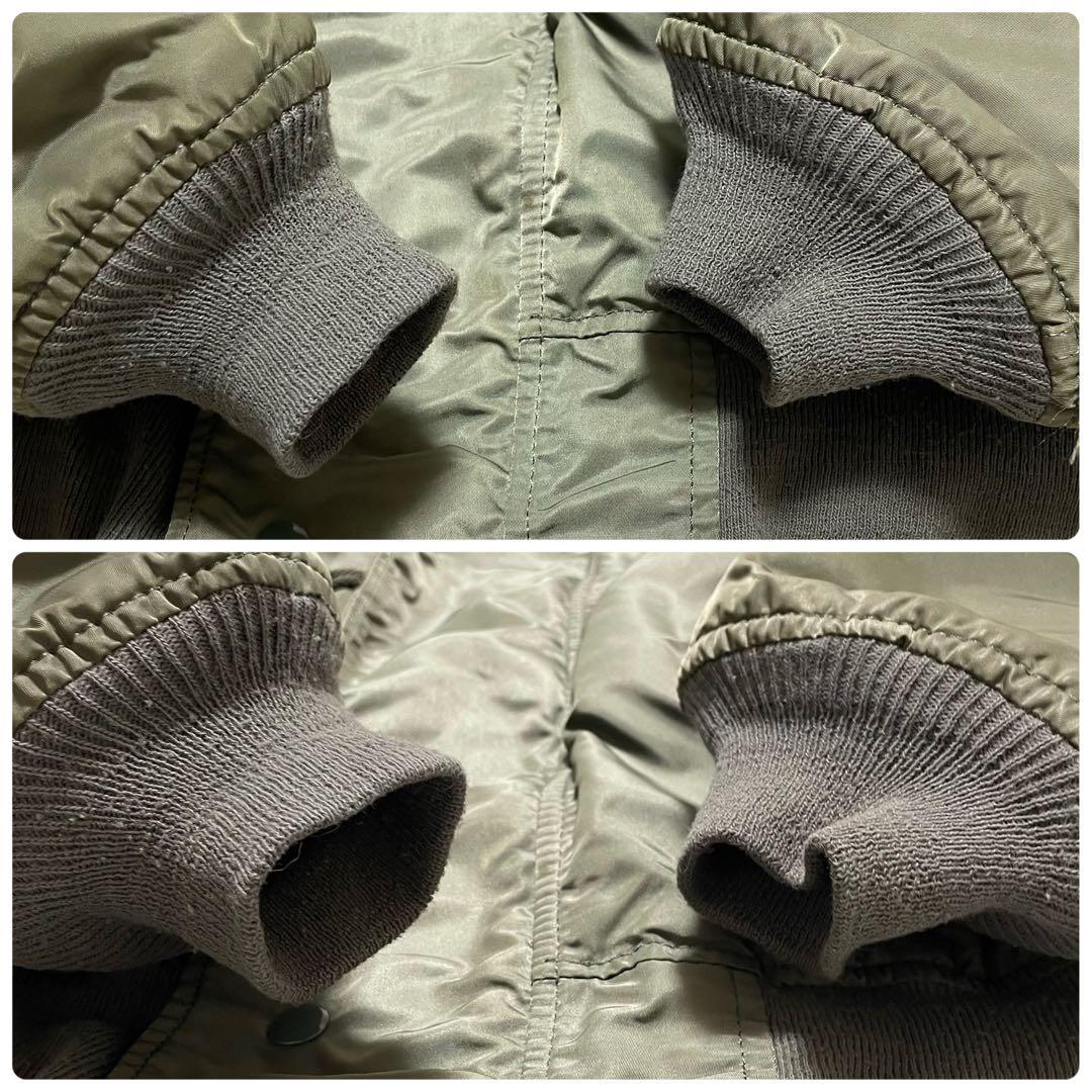 USA 90s ALPHA アルファ N-2B フライトジャケット L カーキ