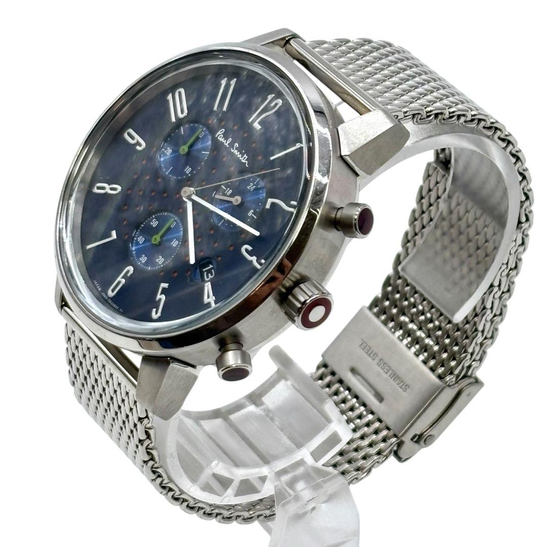ポールスミス 腕時計 メンズ クロノグラフ J505 メッシュベルト デイト