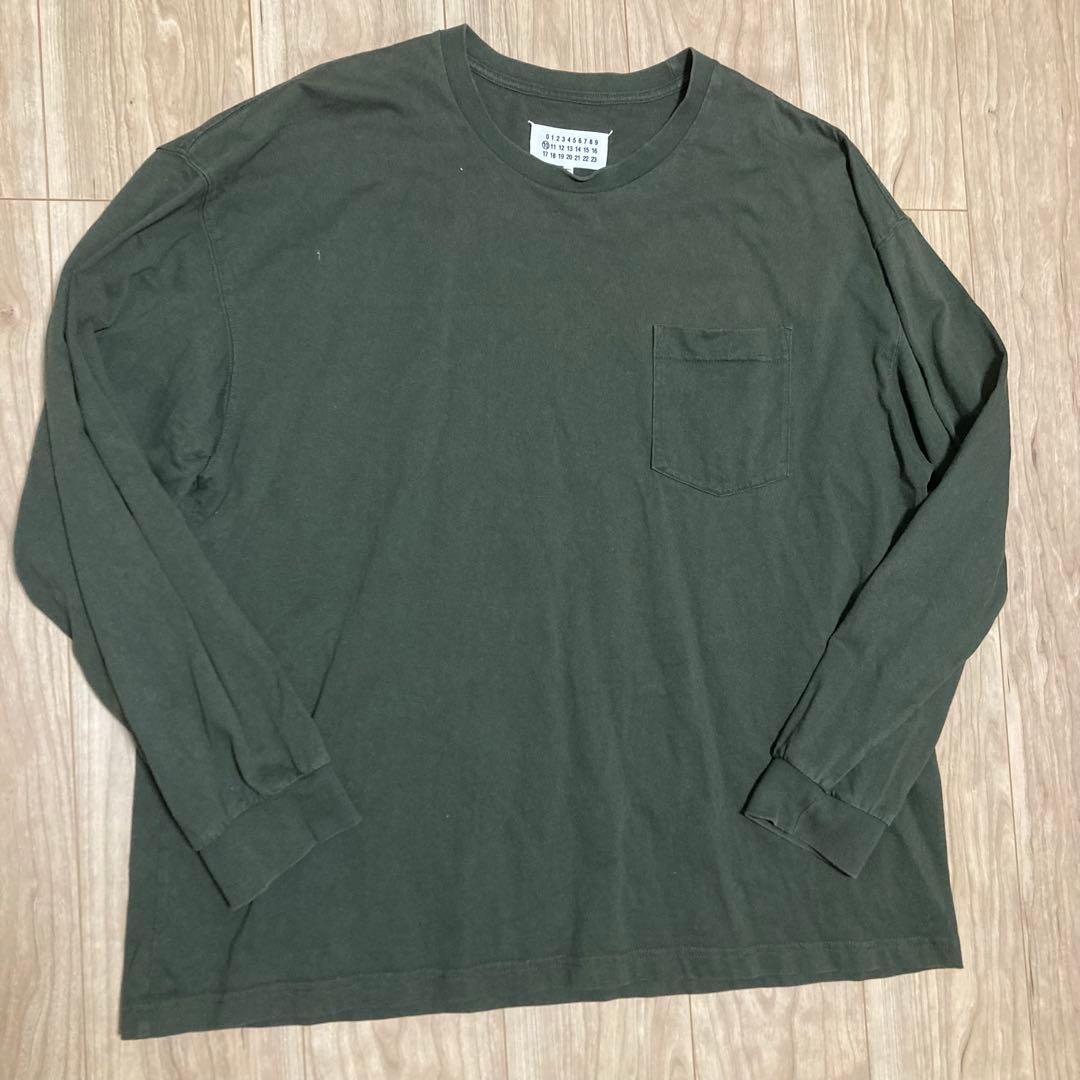 マルタンマルジェラ　ロンT オーバーサイズ　カーキ　50