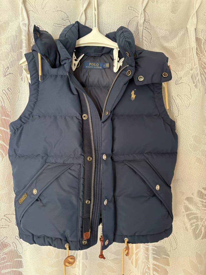 【美品】ポロラルフローレン ダウンベストS フード 2WAY仕様