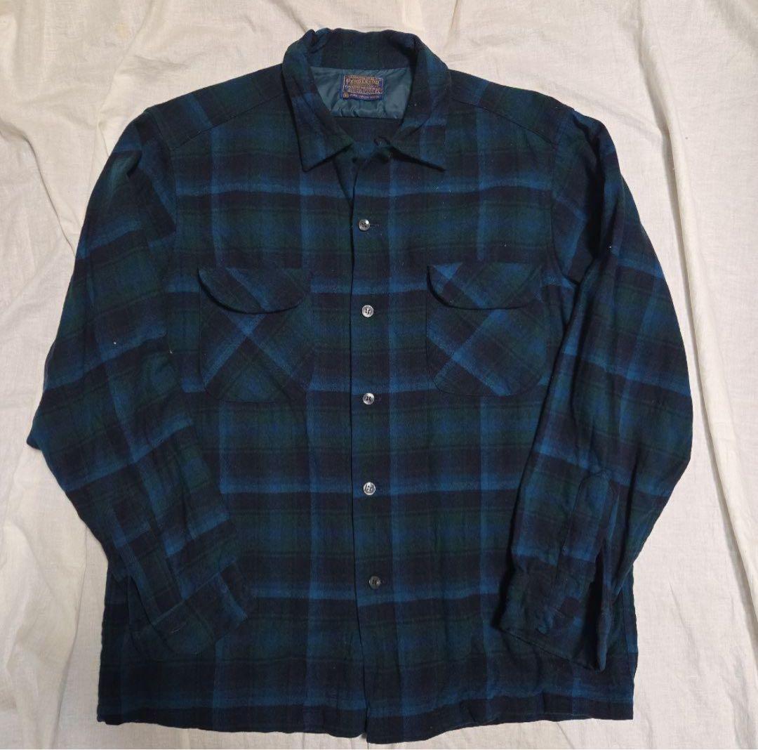 極上配色！60s ペンドルトン ボードシャツ L オンブレ　チェック シャドー