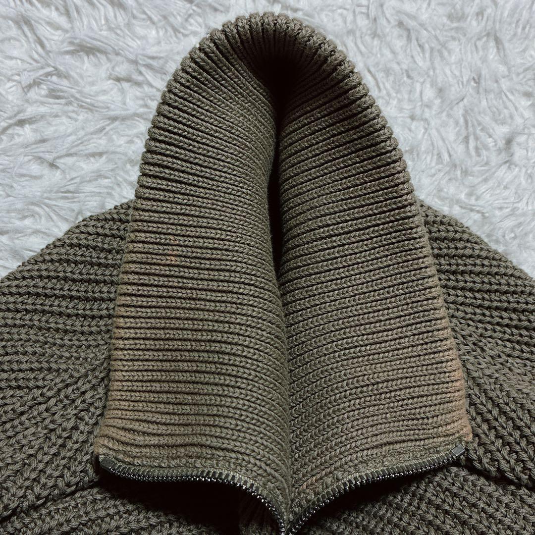 BATONER バトナー　シグネチャードライバーズニット　ジップカーディガン