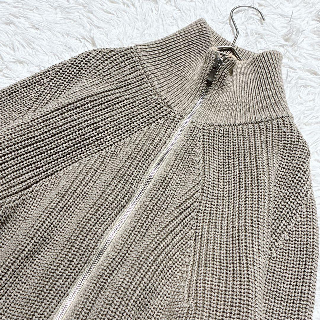 BATONER バトナー　シグネチャードライバーズニット　ジップカーディガン