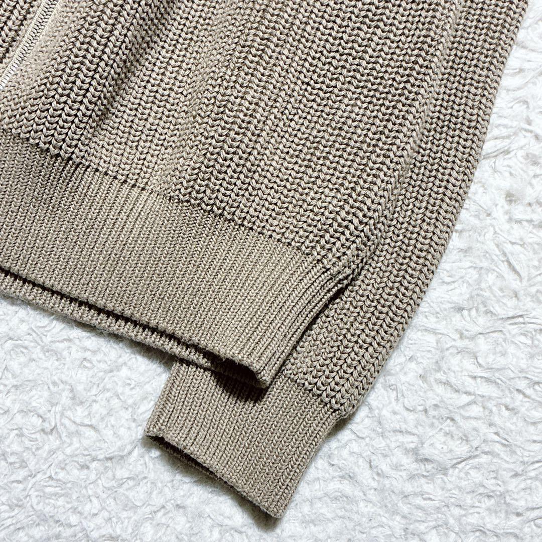 BATONER バトナー　シグネチャードライバーズニット　ジップカーディガン