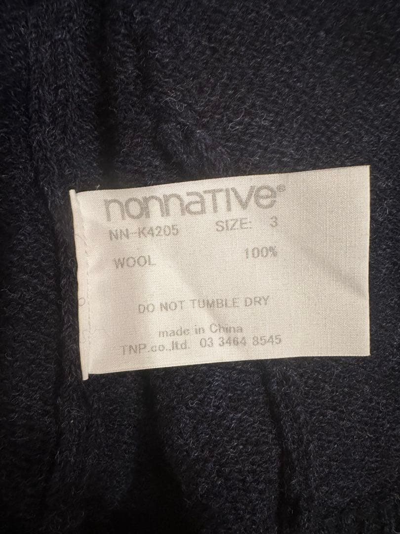 nonnative DWELLER CARDIGAN サイズ3 ダークネイビー
