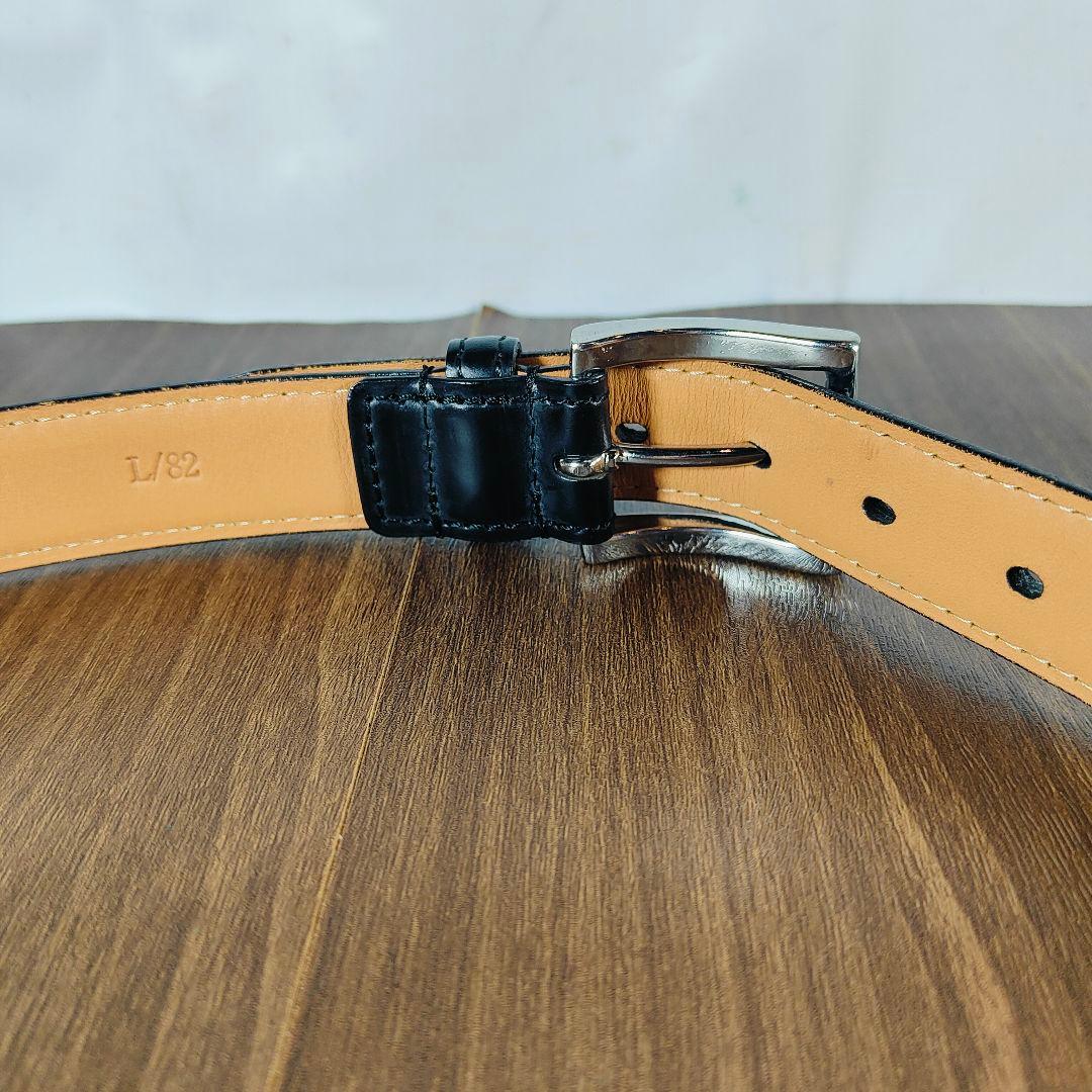 【極艶黒極上品】シェルコードバン Paul Smith 高級艶黒馬革ドレスベルト