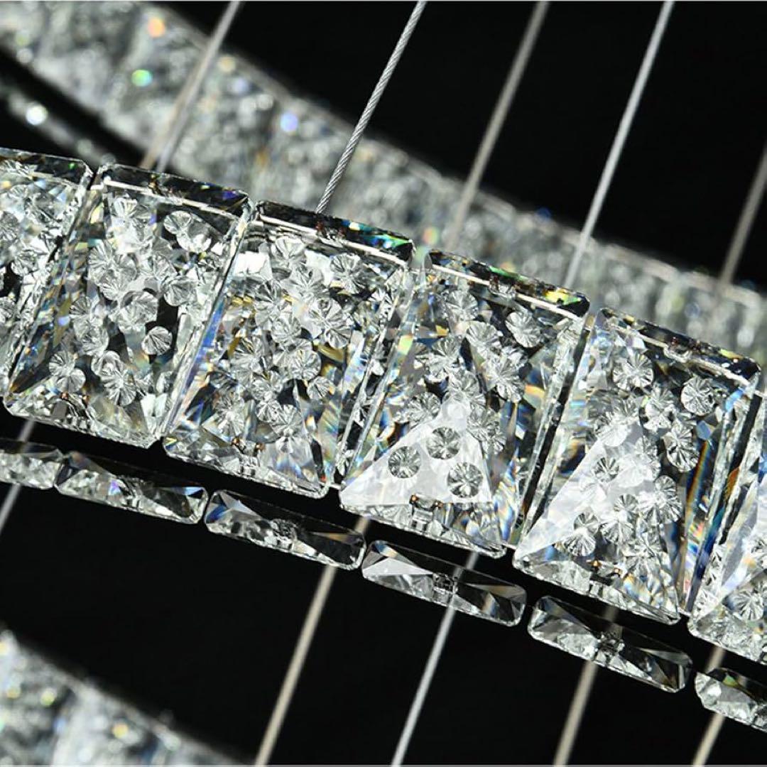 新品✨VALLKIN 3連リング LED ペンダントライト 調光 クリスタル