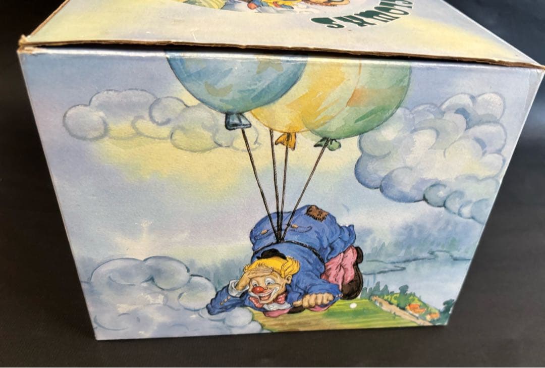 アンティーク 気球 ピエロ AERIAL CLOWNS 陶器 インテリア レトロ