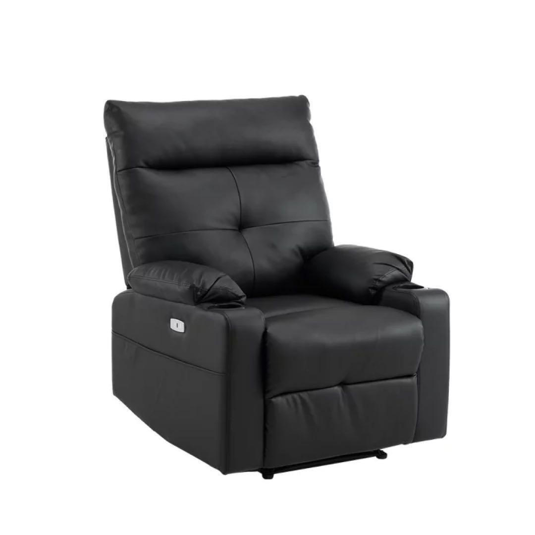 USBポート付き　リクライニングソファ　1人掛けソファ　座椅子　ソファベッド