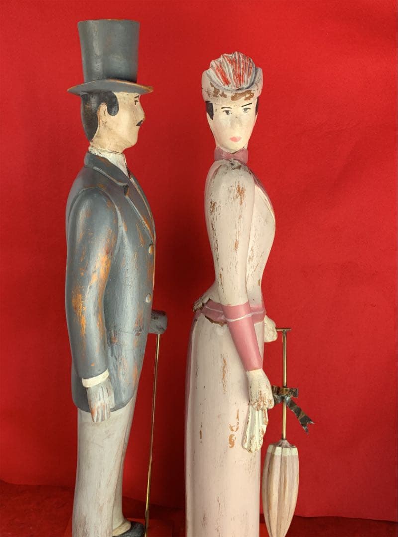 紳士淑女 木製 置物 アメリカ製