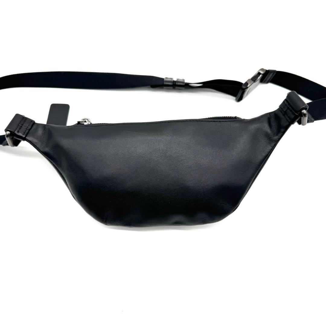 極美品✨コーチ ボディバッグ ウエストバッグ シグネチャー ブラック&グレー